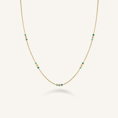 Collier Perles Émeraude
