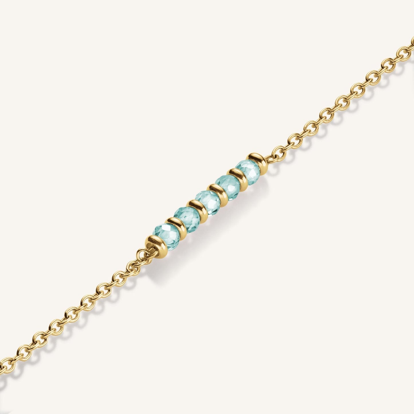 Bracelet de 5 pierres bleues