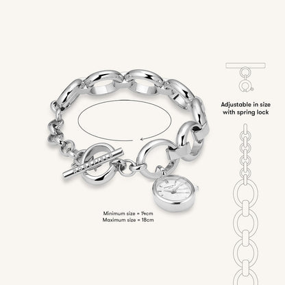 Oval Charm Chain Argent