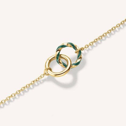 Bracelet Anneaux Émeraude