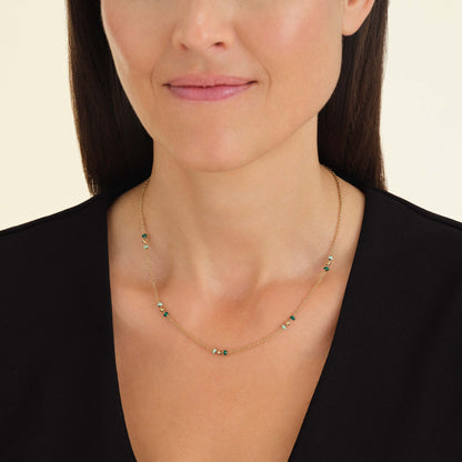 Collier Perles Émeraude