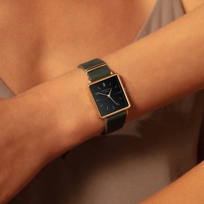 Coffret Cadeau Boxy Noir Vert Forêt + Bracelet