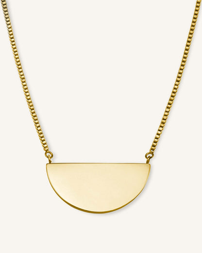 Collier Demi-Lune Avec Initiale