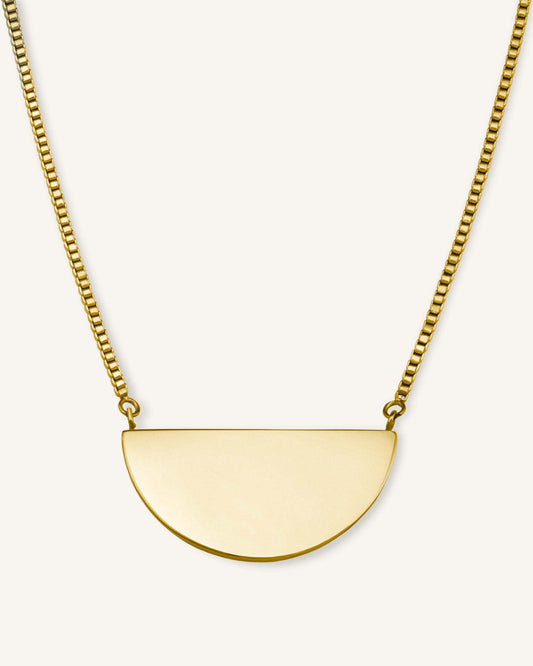 Collier Demi-Lune Avec Initiale