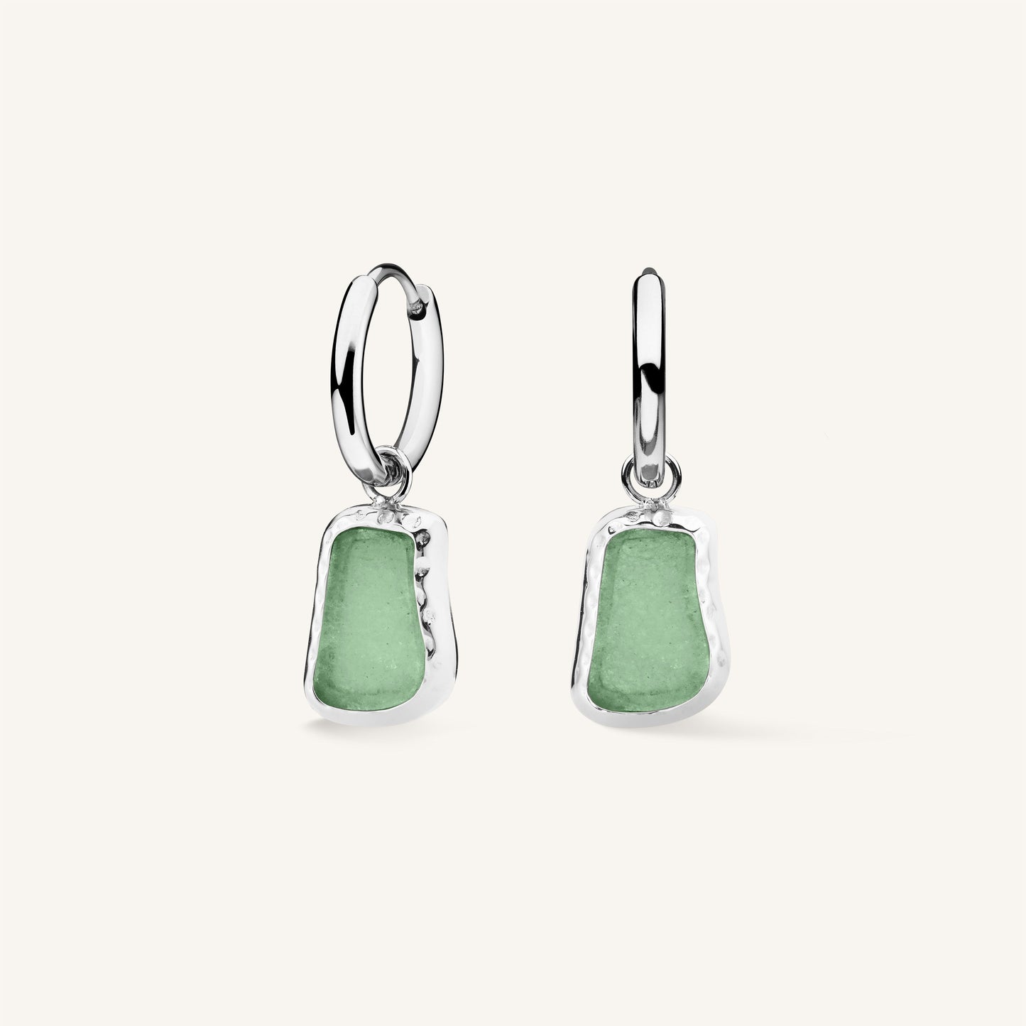 Boucles Pierre Précieuse Forme Organique