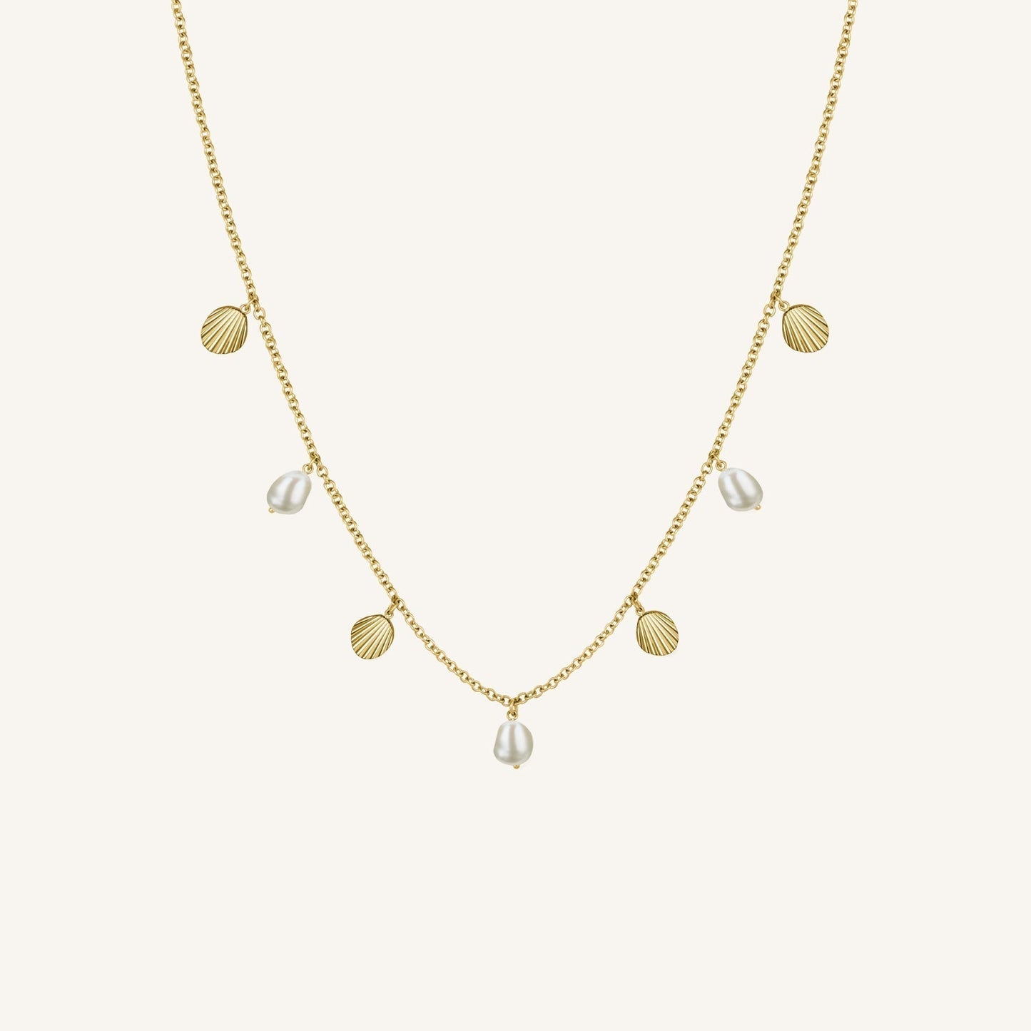 Collier multi coquillages & perles