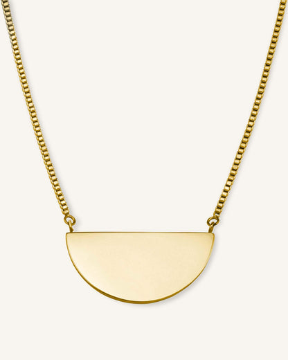 Collier Demi-Lune Avec Initiale