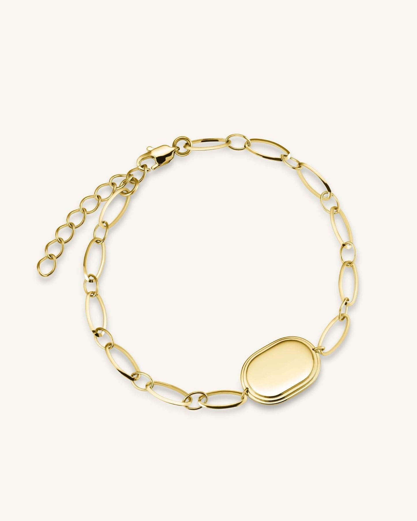 Bracelet Médaille Ovale