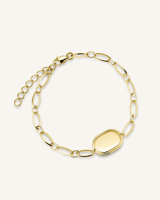 Bracelet Médaille Ovale