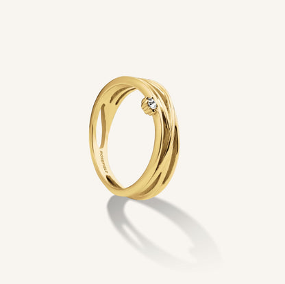 Bague spirale cristal