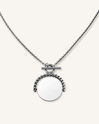Collier médaillon torsadé