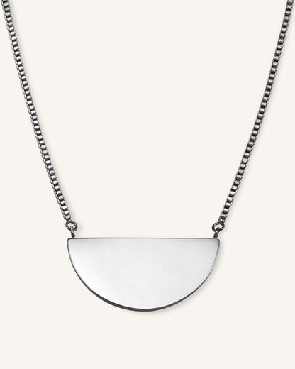 Collier Demi-Lune Avec Initiale