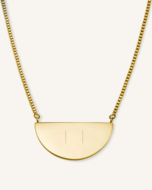 Collier Demi-Lune Avec Initiale