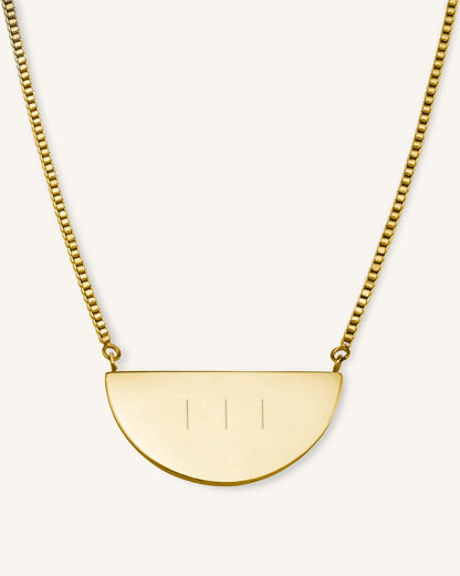 Collier Demi-Lune Avec Initiale