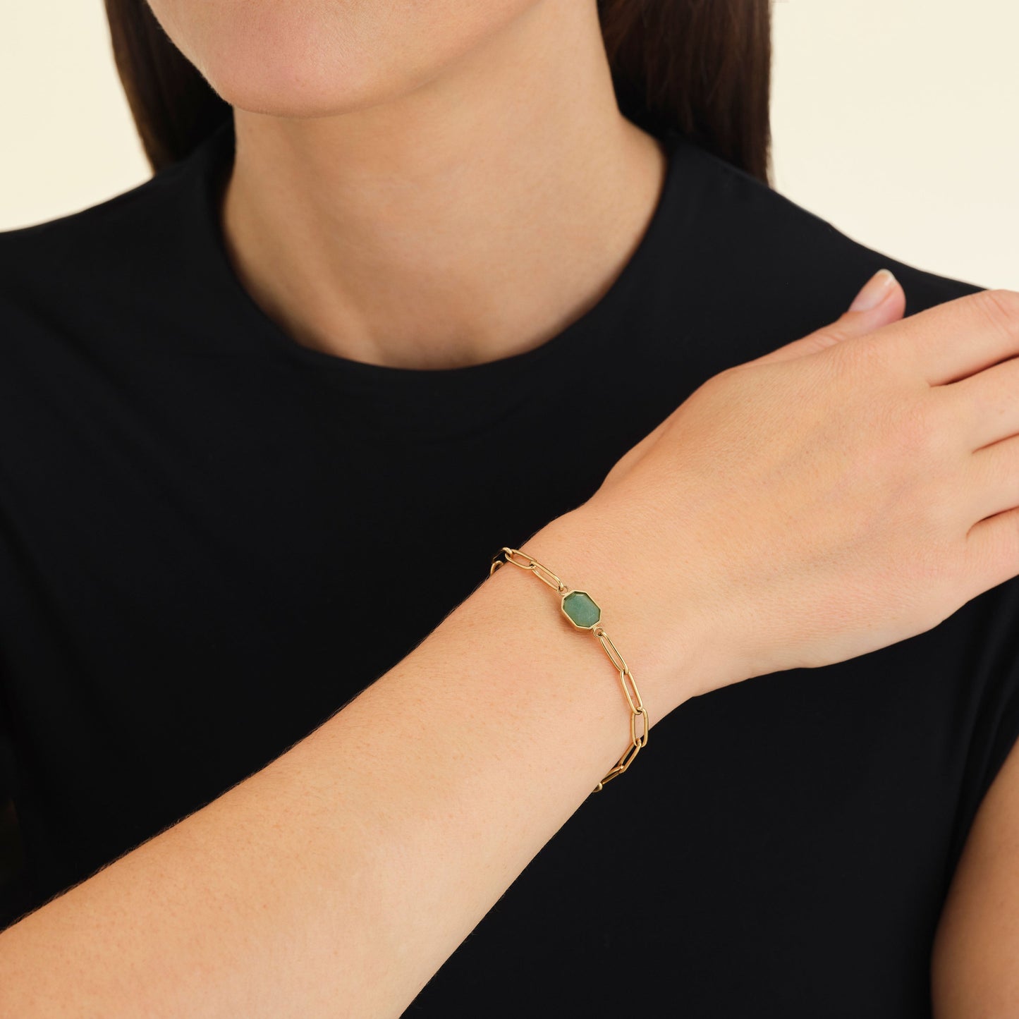 Bracelet Pierre Géométrique