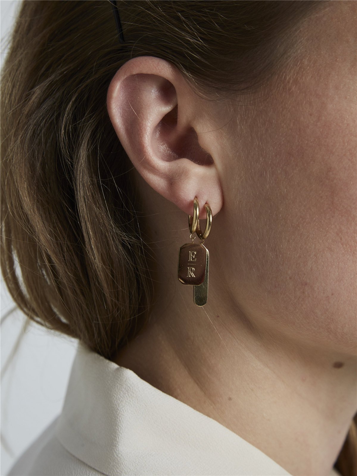 Boucle d'oreille Octogone