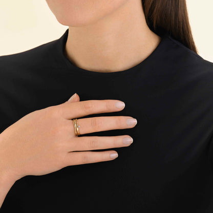 Bague spirale cristal