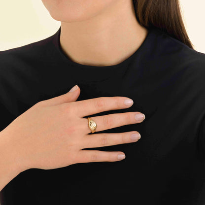 Bague striée