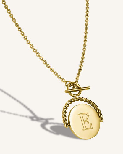 Collier médaillon torsadé