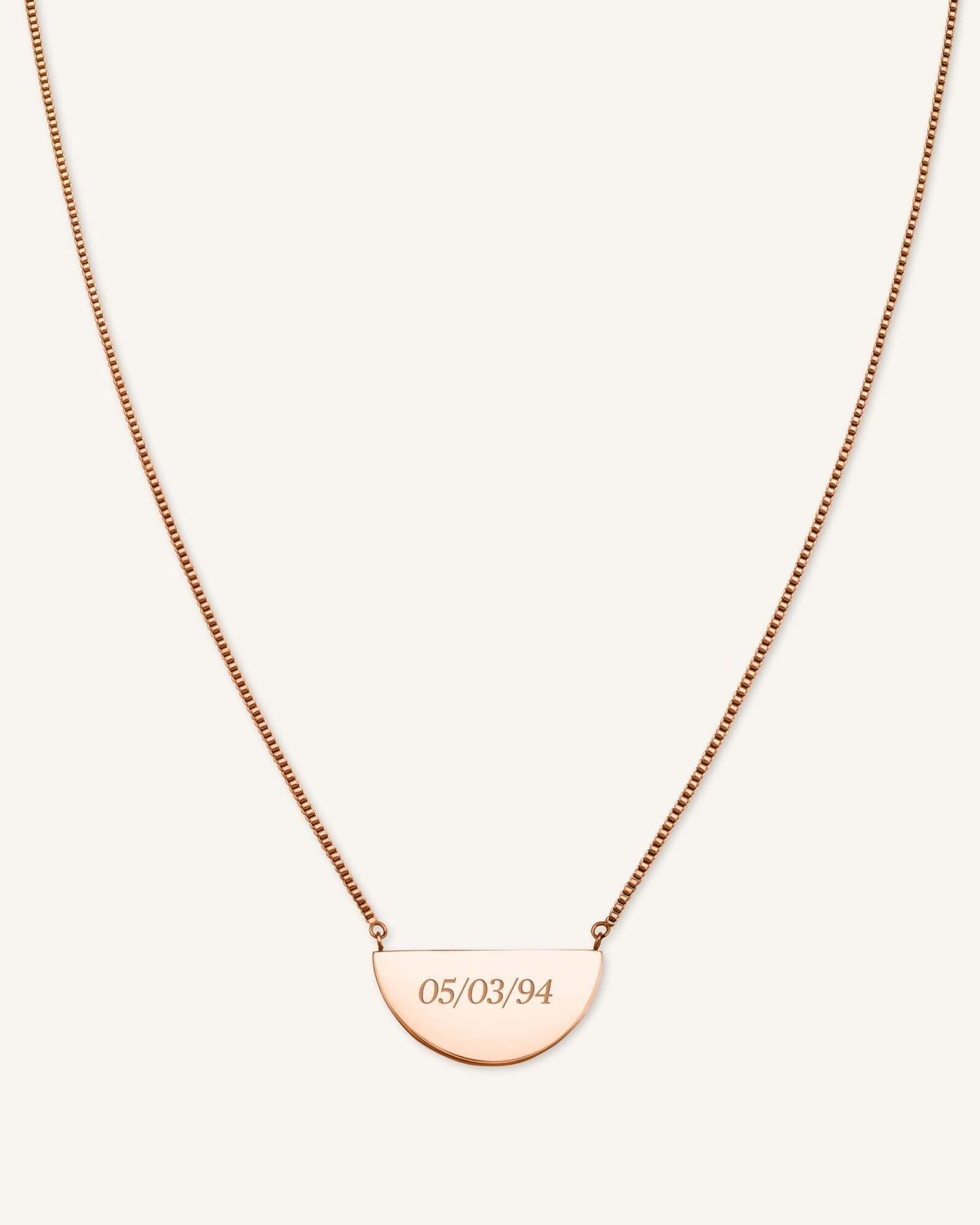 Collier Demi-Lune Avec Initiale