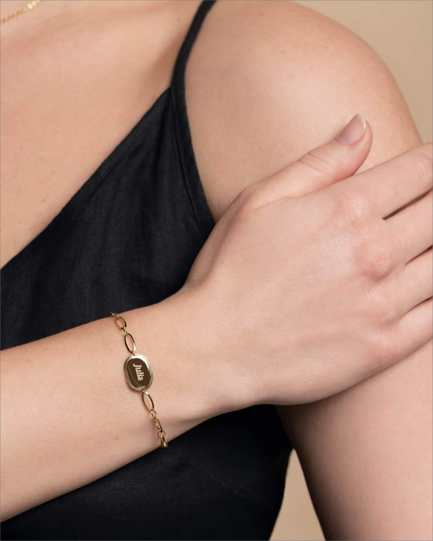 Bracelet Médaille Ovale