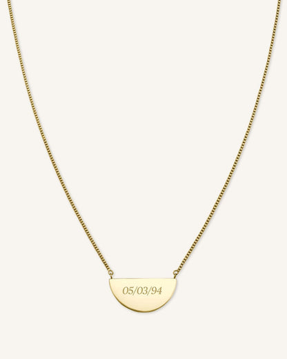 Collier Demi-Lune Avec Initiale