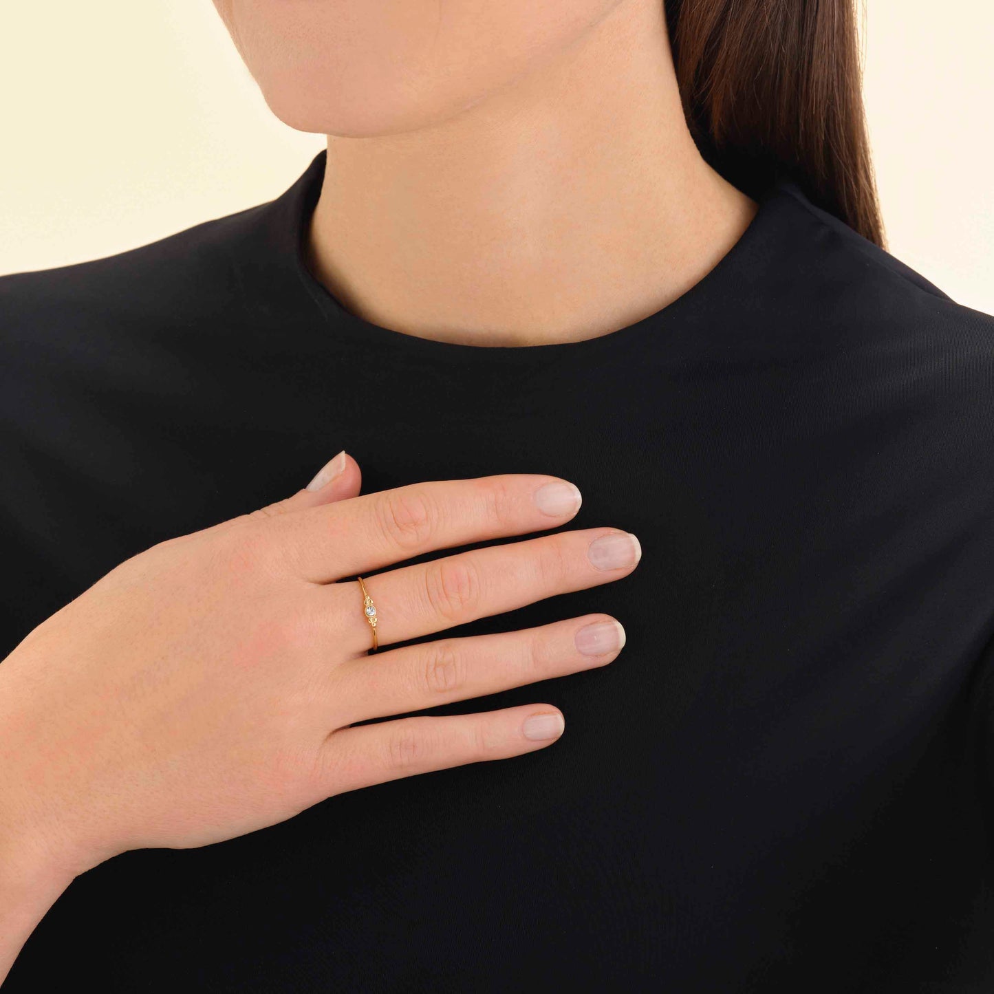 Bague cristal et billes