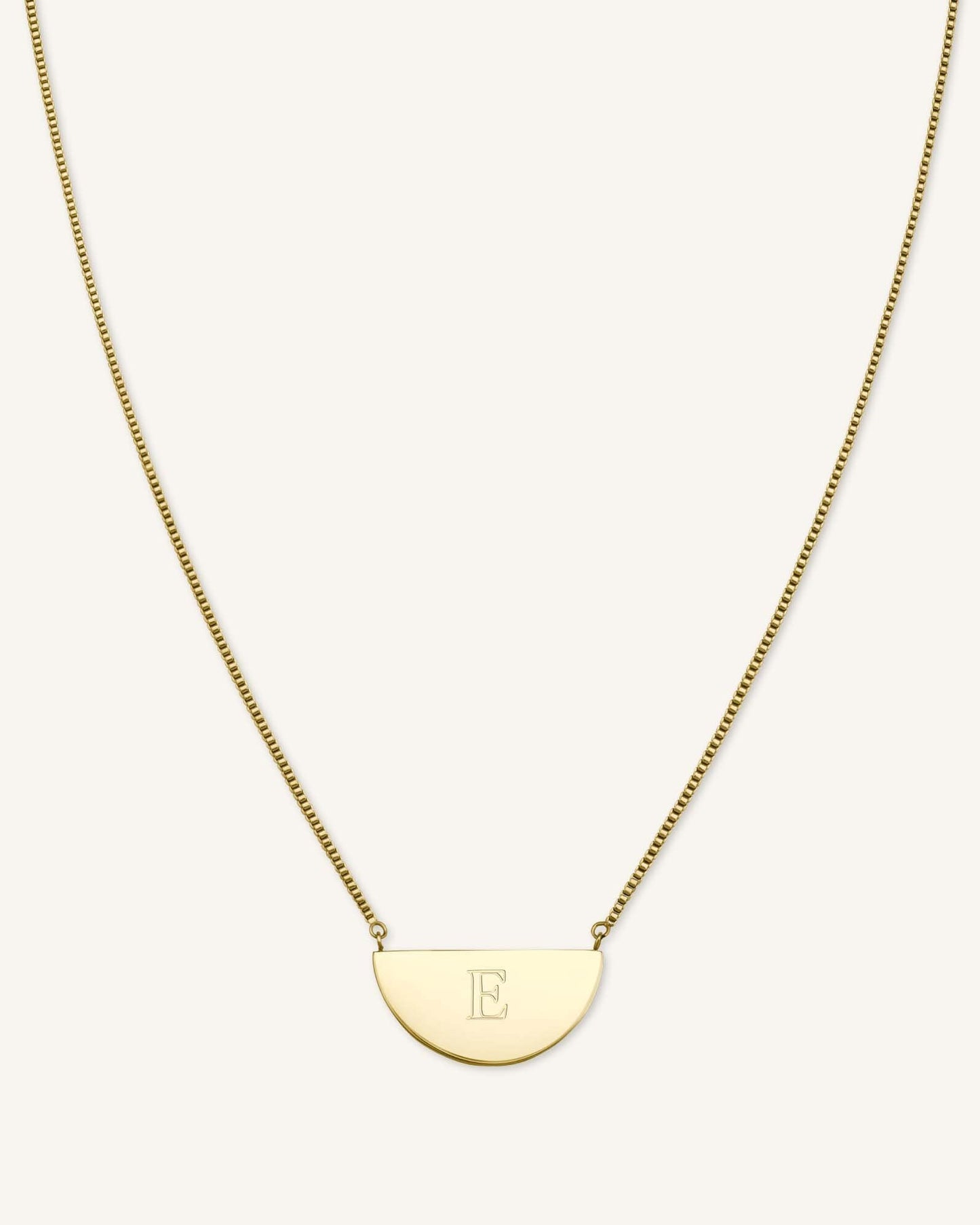 Collier Demi-Lune Avec Initiale