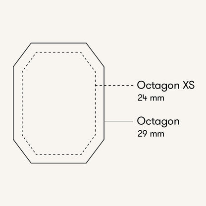 Octagon XS Duotone Or Rose - Avec gravure