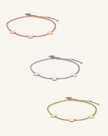 Bracelet 3 initiales