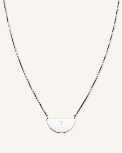Collier Demi-Lune Avec Initiale