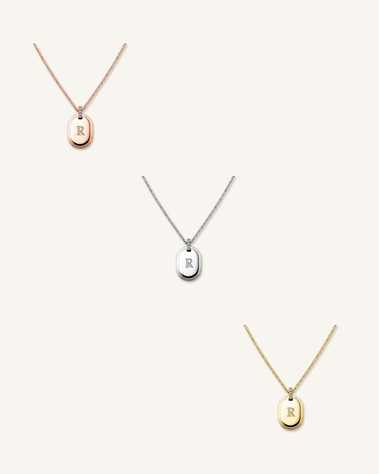 Collier Pendentif Oval