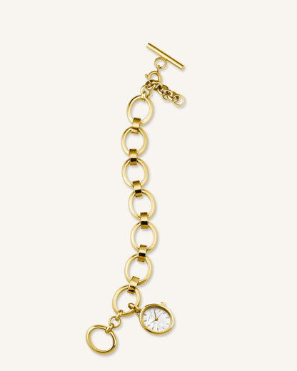 Oval Charm Chain Or -Avec Gravure