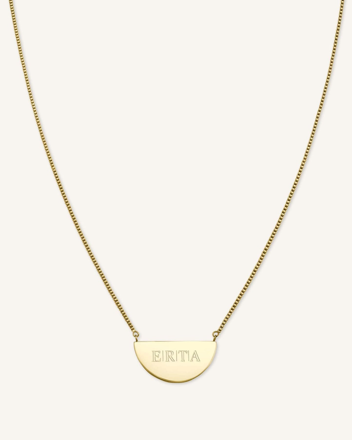 Collier Demi-Lune Avec Initiale