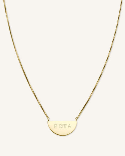 Collier Demi-Lune Avec Initiale