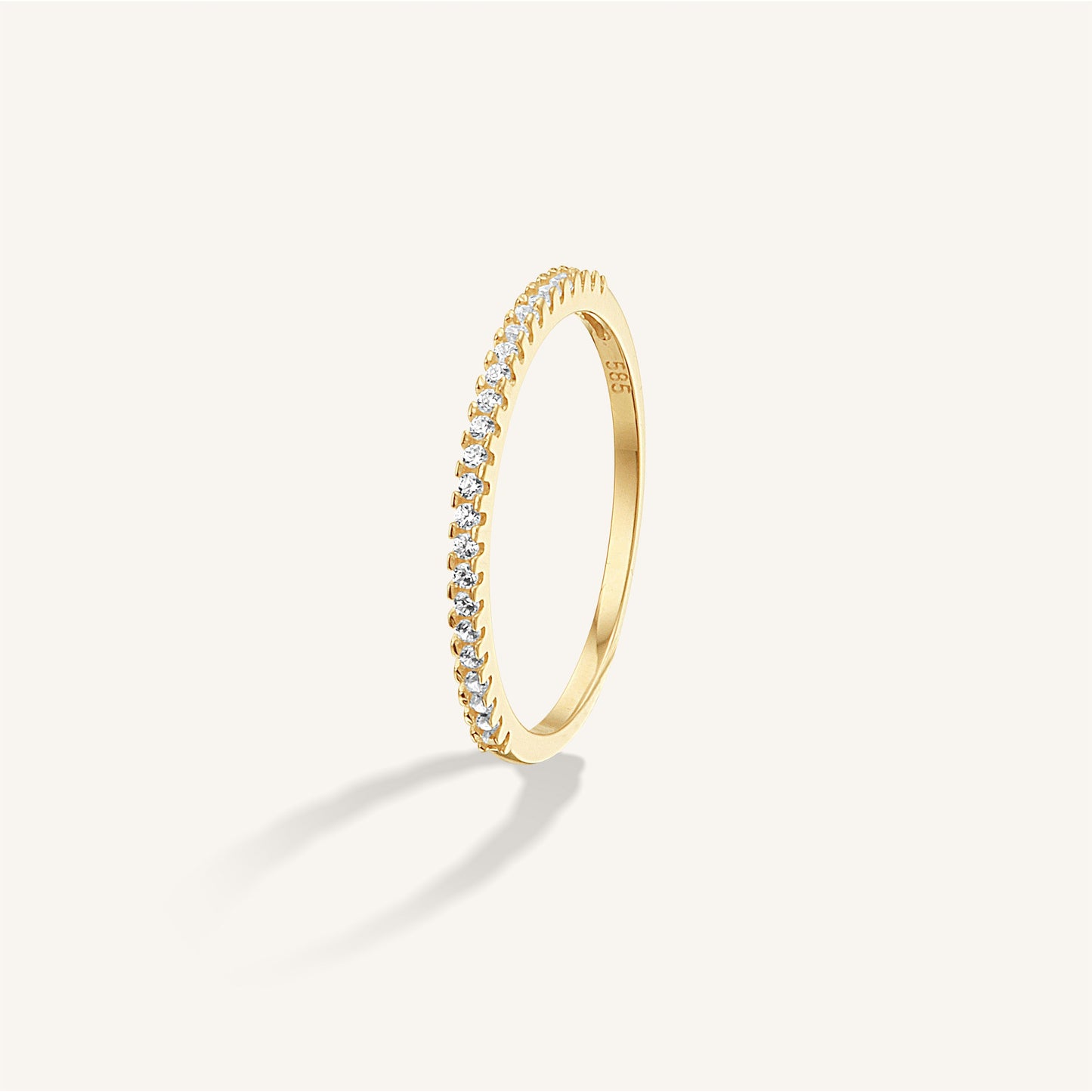 Bague Moitié Pavé