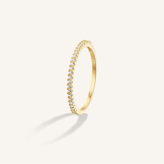 Bague Moitié Pavé