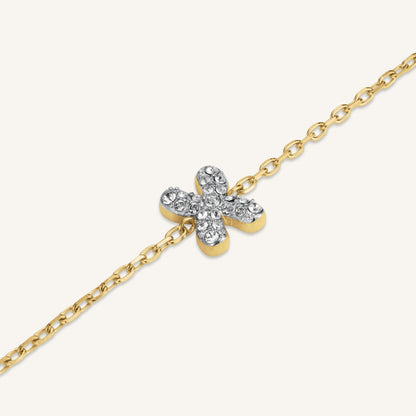 Bracelet lettre X avec cristaux