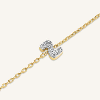 Bracelet lettre Z avec cristaux