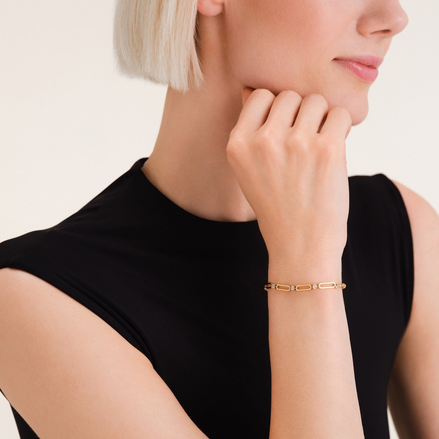 Bracelet Maillons et Pierres