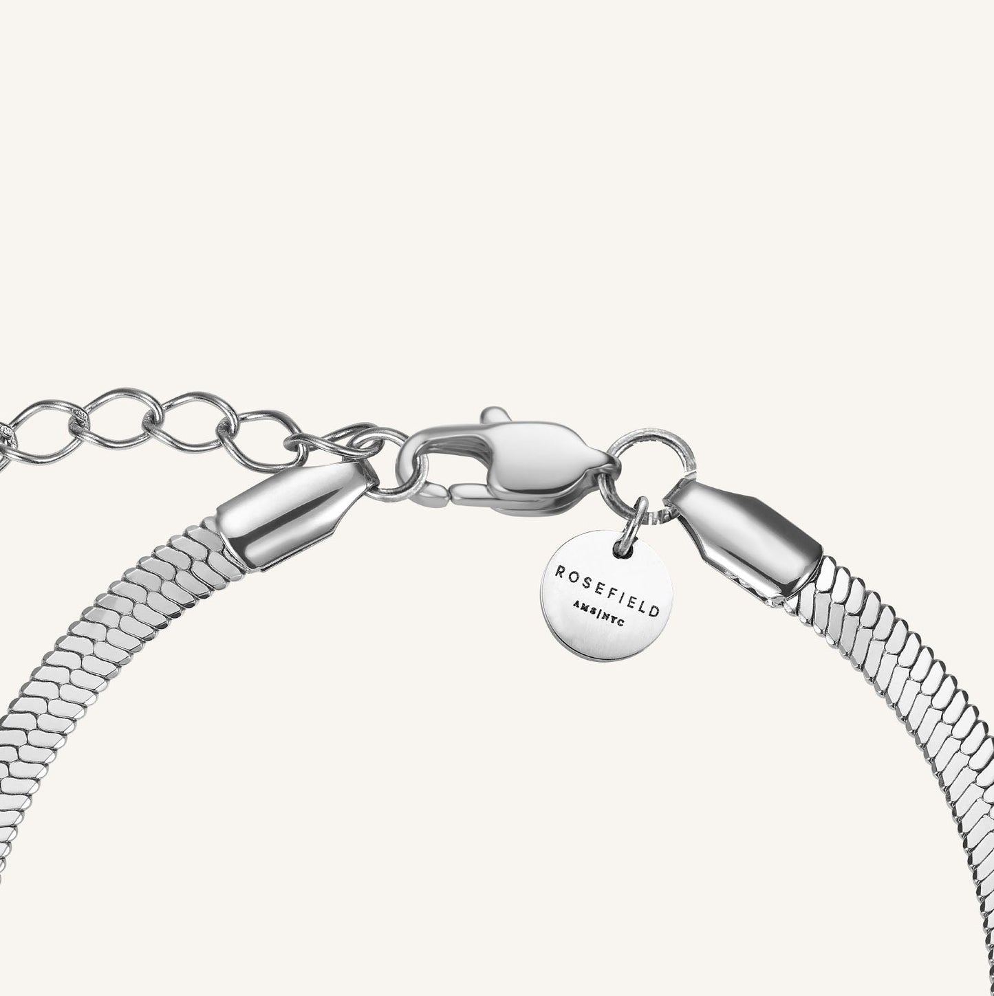 Bracelet Chaîne Serpend Et Cœur Argent