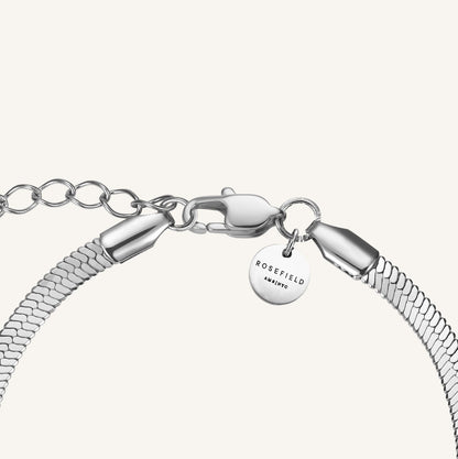 Bracelet Chaîne Serpend Et Cœur Argent