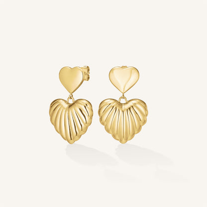 Boucles d'oreilles Double Cœurs