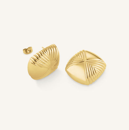 Boucles d'oreilles Carré Texturé