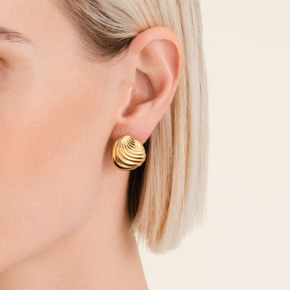Boucles d'oreilles Ovale Texturé