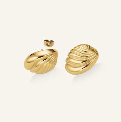 Boucles d'oreilles Ovale Texturé