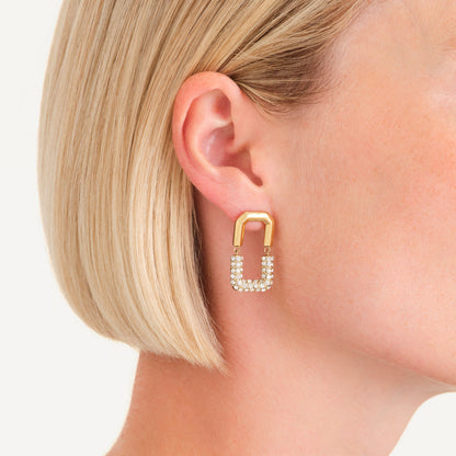 Boucles D'Oreilles Semi-Pavées