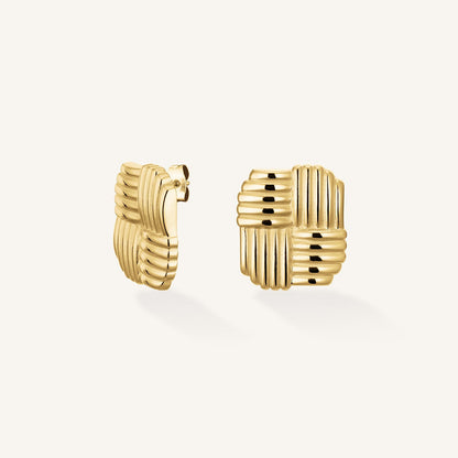Boucles d'oreilles Carré Tissé