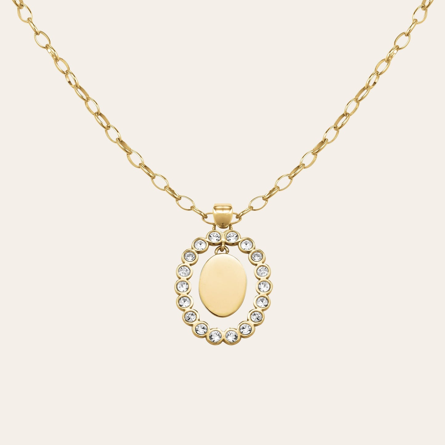 Collier Pendentif Ovale