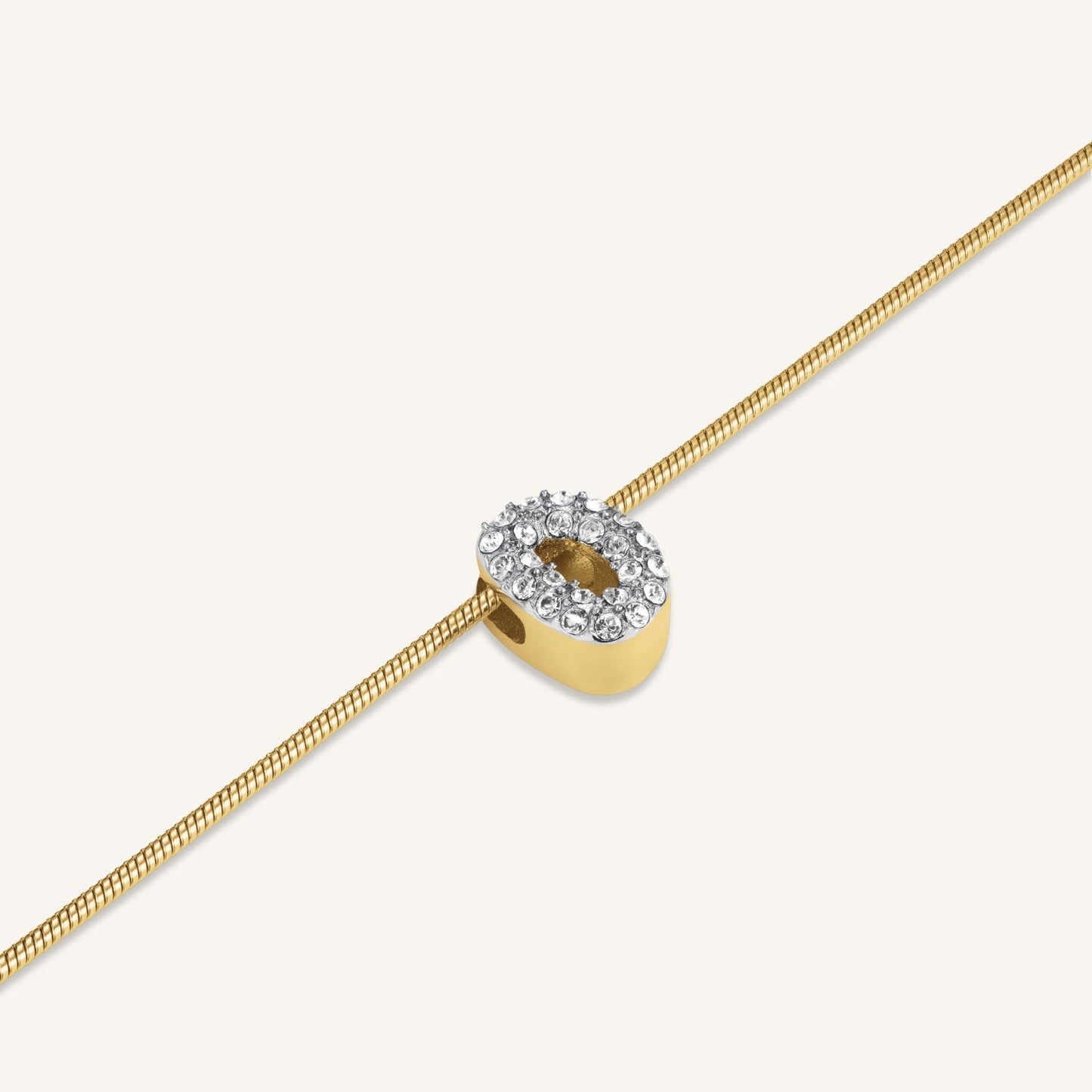 Collier lettre D avec cristaux